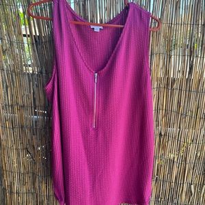 Lularoe fuschia zipper tank